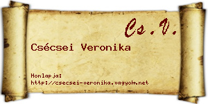 Csécsei Veronika névjegykártya